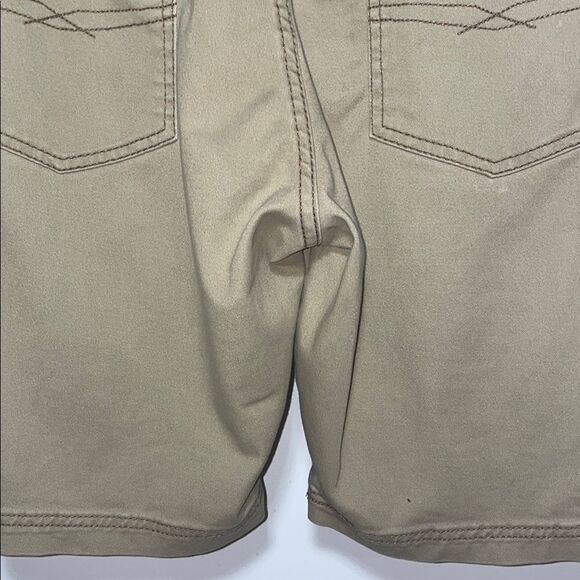 Tan Cargo Shorts with Drawstring Waist and Relaxed Fit - Picture 8 of 9